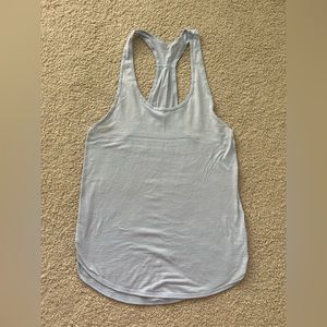 lululemon, loose razor back tank, light blue, size small/2/4